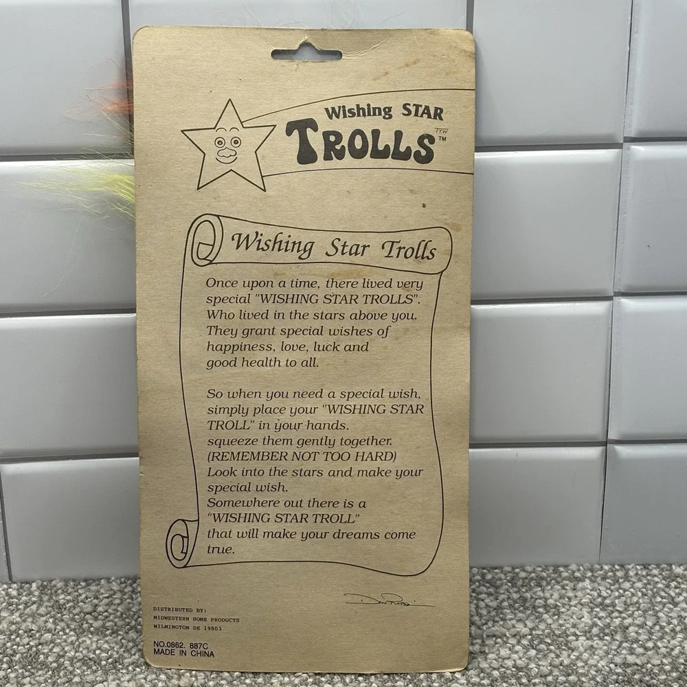 VTG Troll Pencils New Wishing Star Trolls Novelty Collectible NOS